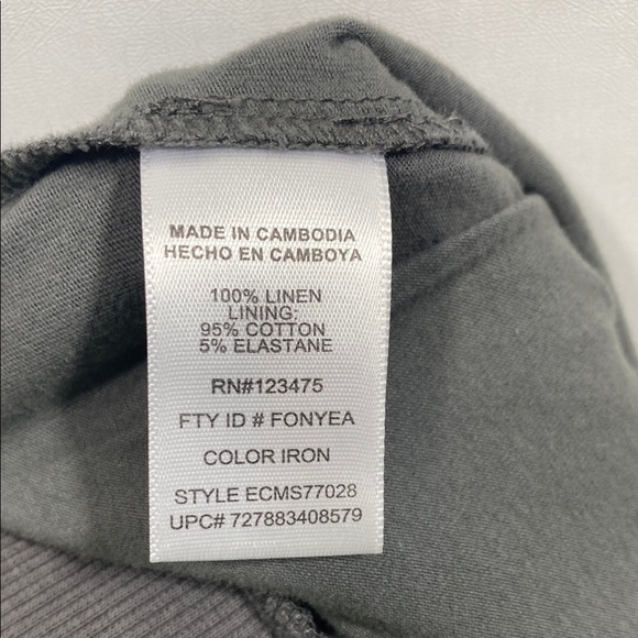 Ellen Tracy Linen and Cotton Gray Skort - Picture 6 of 6